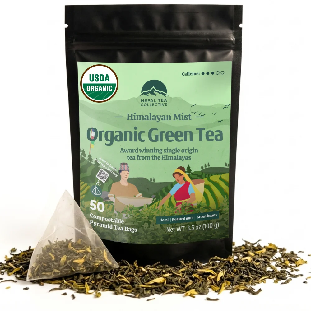nepal tea himalayan mist green tea bags main image after