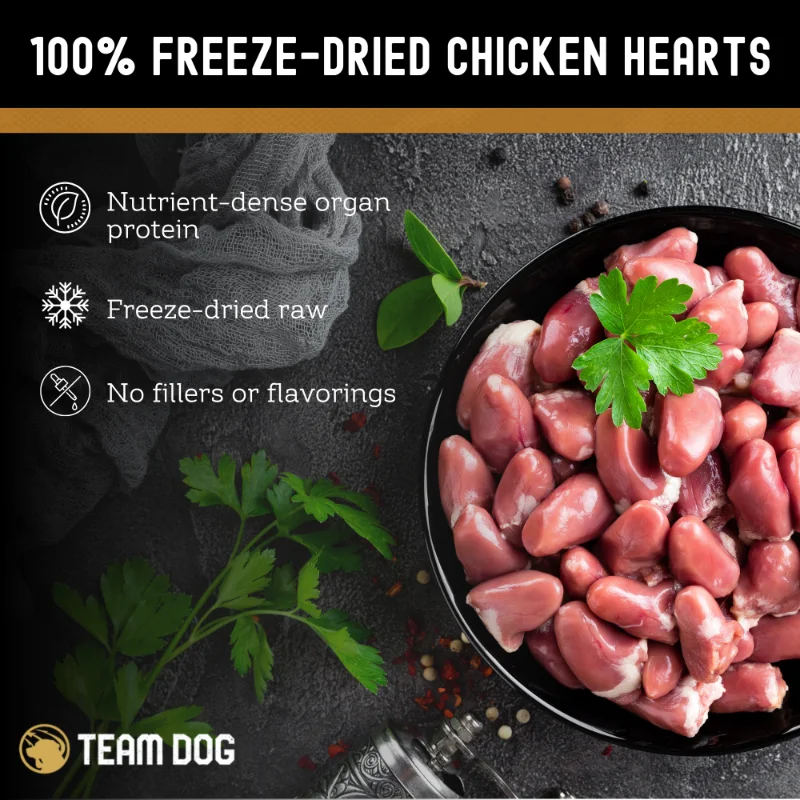 freeze dried chicken hearts